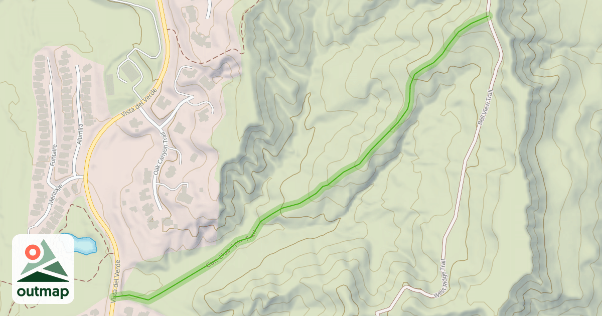 Map of Gun Club Spur Trail