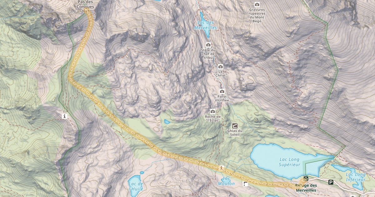 Map preview of Sous le Mont des Merveilles — Refuge des Merveilles