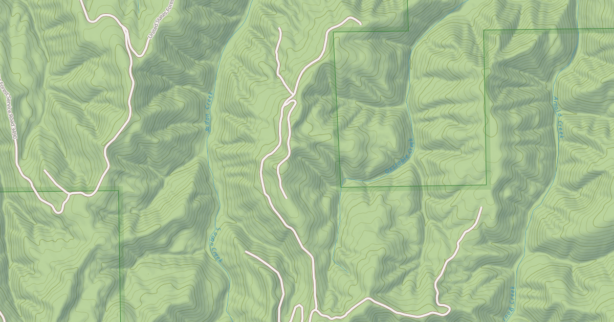 Map preview of USFS National Forest System Roads {7D075966-D7F1-46D1-B4AA-5B0EB3724FBE}