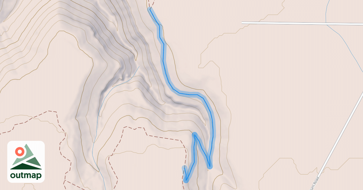 Map of Old Nelson Cutoff