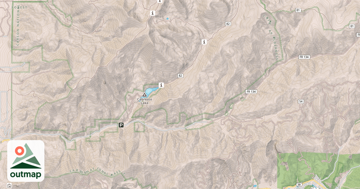 Map of CABRESTO CANYON