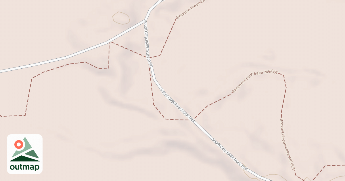 Map of Brevort-trout Lake Motorcycle Trail