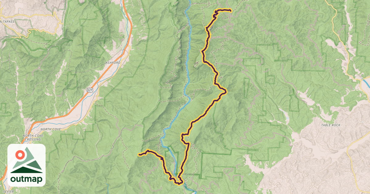 Map of Mountains-to-Sea Trail