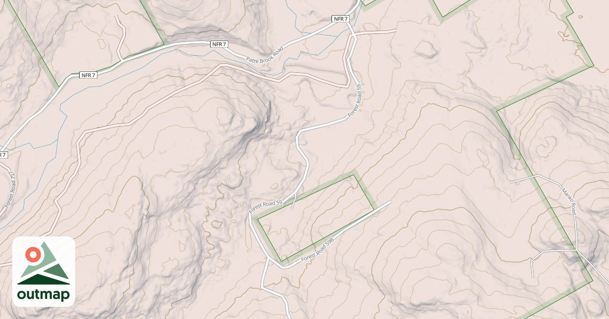 Map of HARRIMAN BROOK
