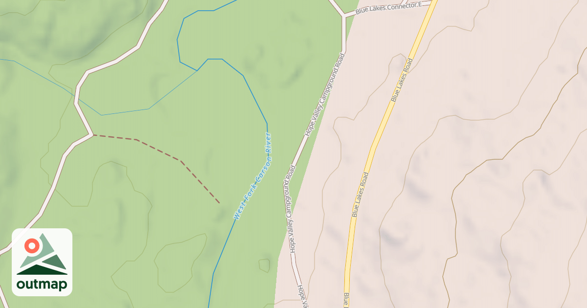 Map of HOPE VALLEY LOOP W