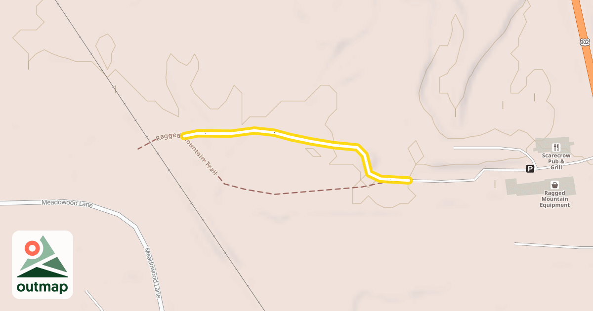 Map of Ragged Mountain Trail