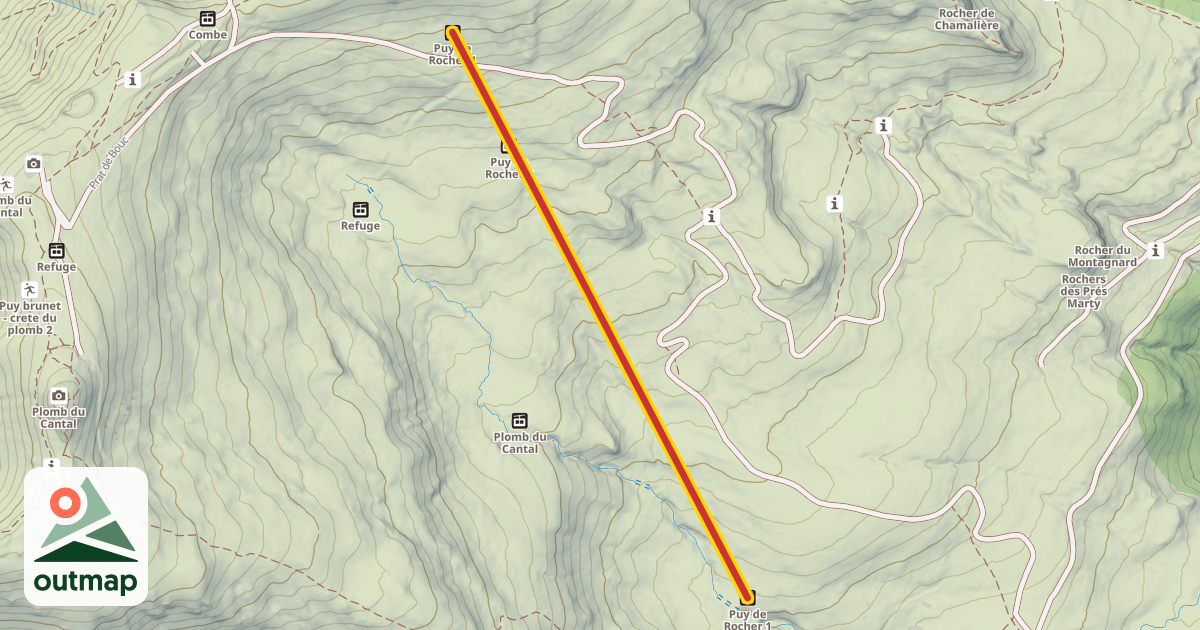 Map of Puy de Rocher 1