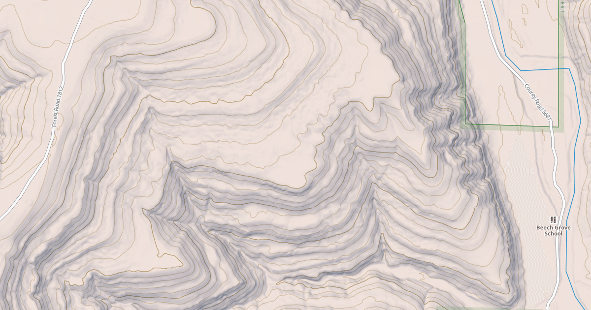 Map preview of USFS Motor Vehicle Use Map Roads {6120378A-64D9-429D-8F19-EAD7EF643FB9}