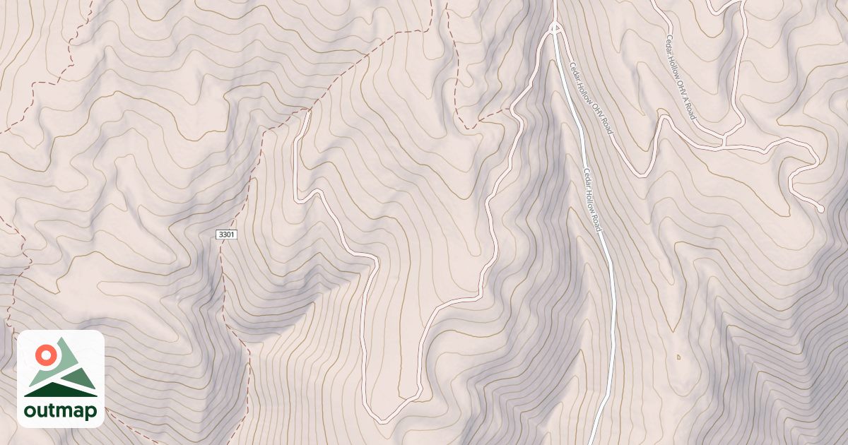 Map of CEDAR HOLLOW WEST 1
