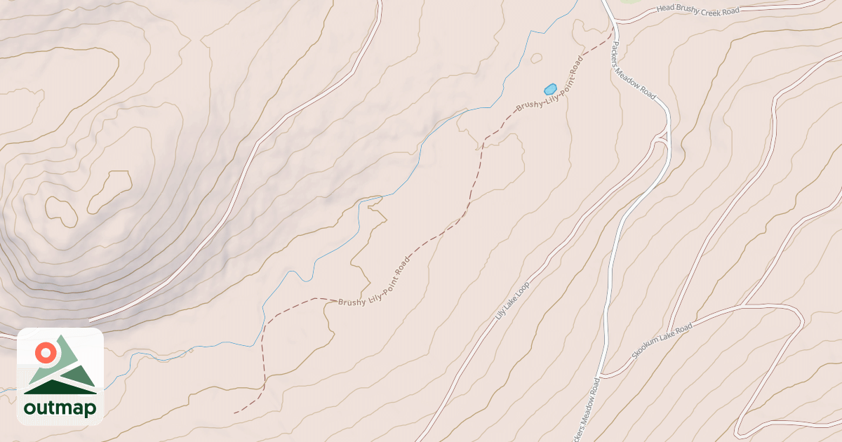 Map of BRUSHY LILY POINT