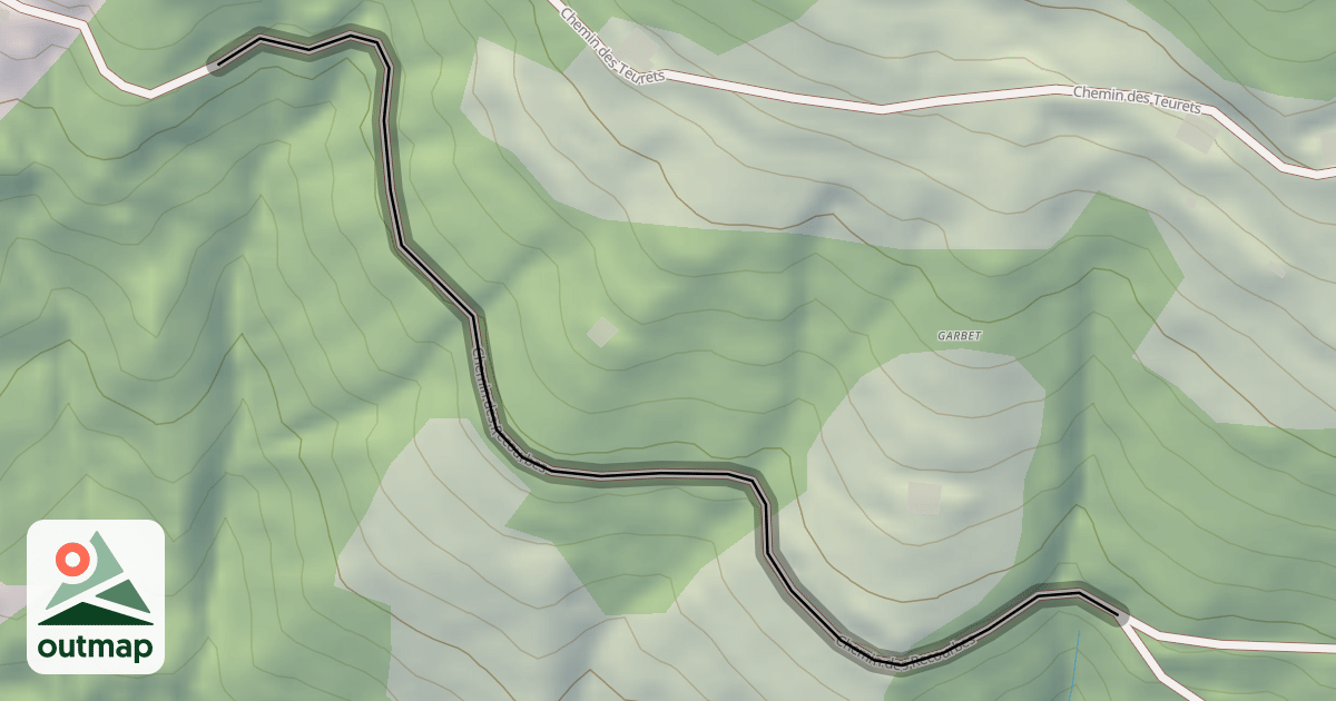 Map of Chemin des Recourbes