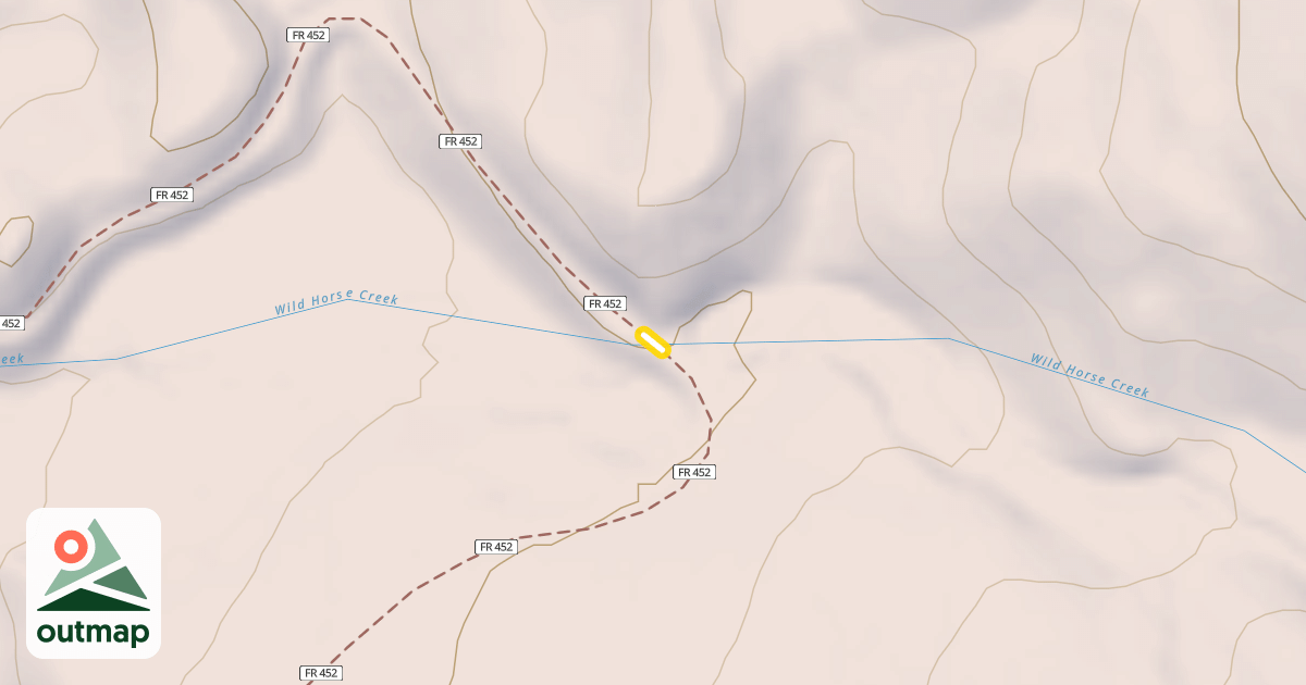 Map of Lower Wildhorse Lick Trail