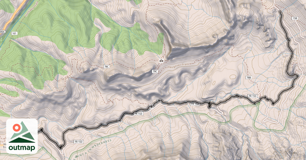 Map of Munds Wagon Trail