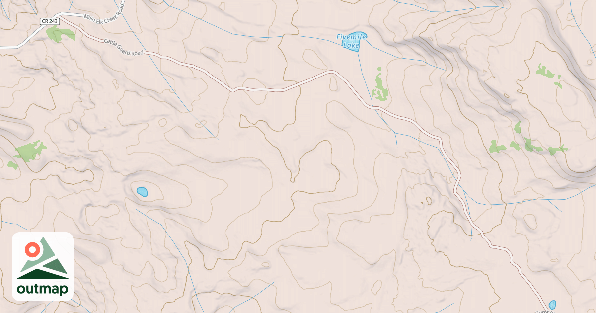 Map of CATTLE GUARD ROAD