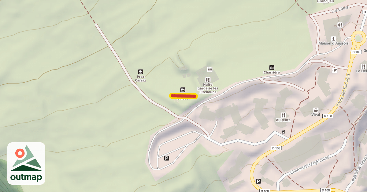 Map of Praz Carraz