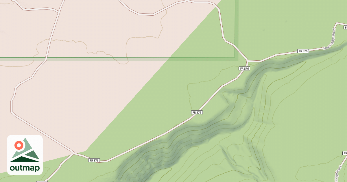 Map of GREEN RIDGE ROAD