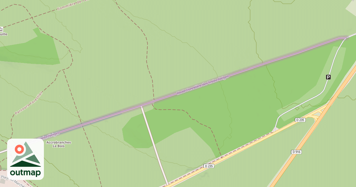 Map of Route Forestière des Treize Neiges