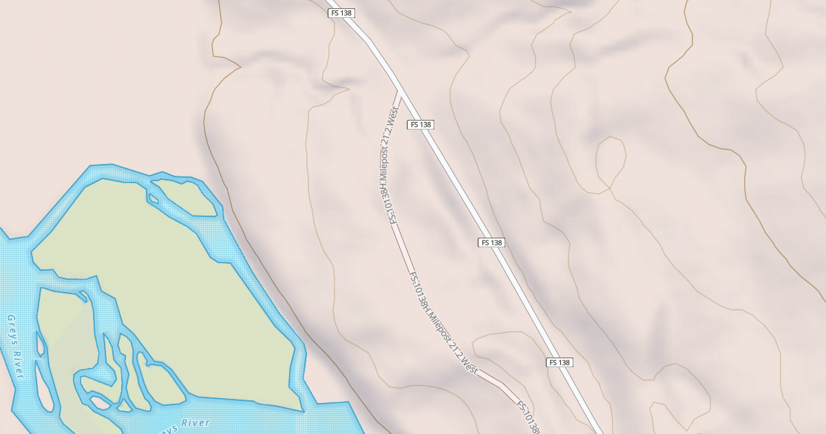 Map preview of MILEPOST 21.2 WEST