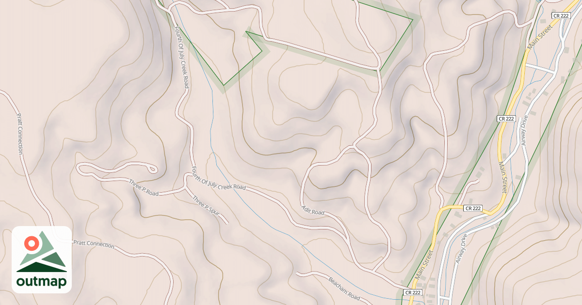 Map of 4TH OF JULY CREEK