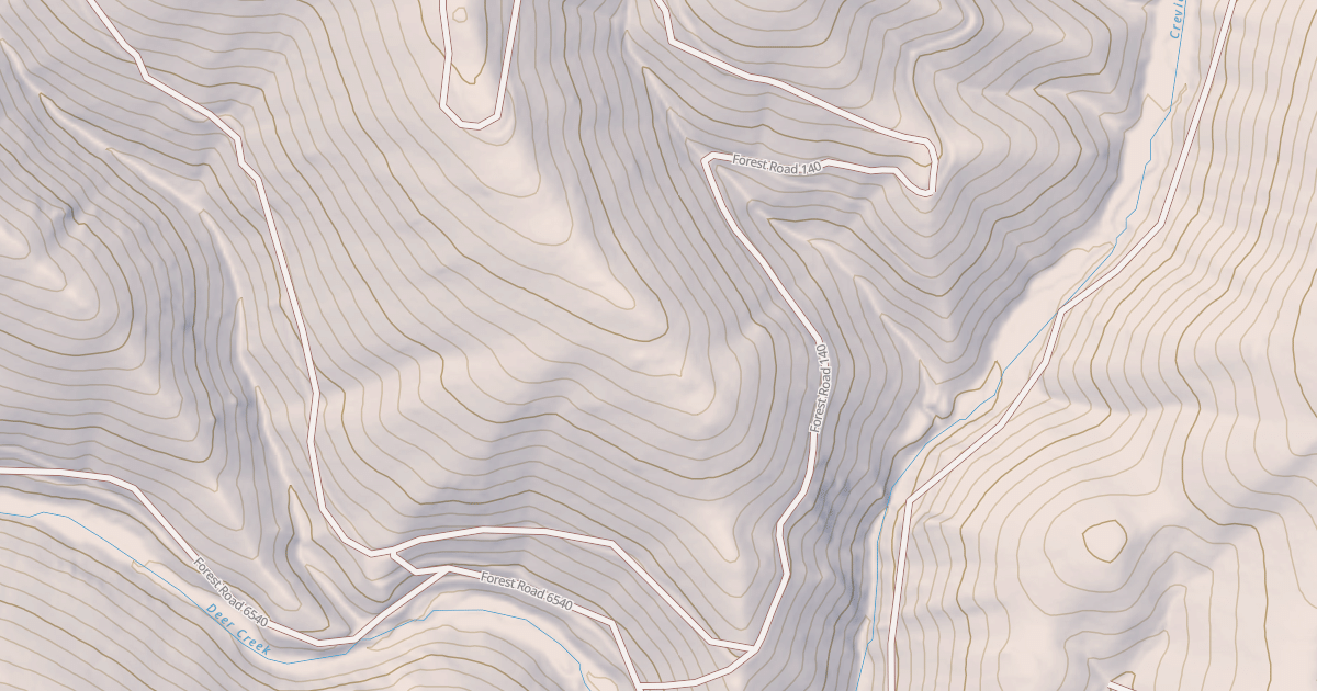 Map preview of USFS National Forest System Roads {17EC7693-BCEF-4C62-A8CC-240F4C2A7D94}