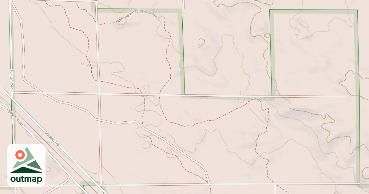 Map of Ogemaw Hills Trail