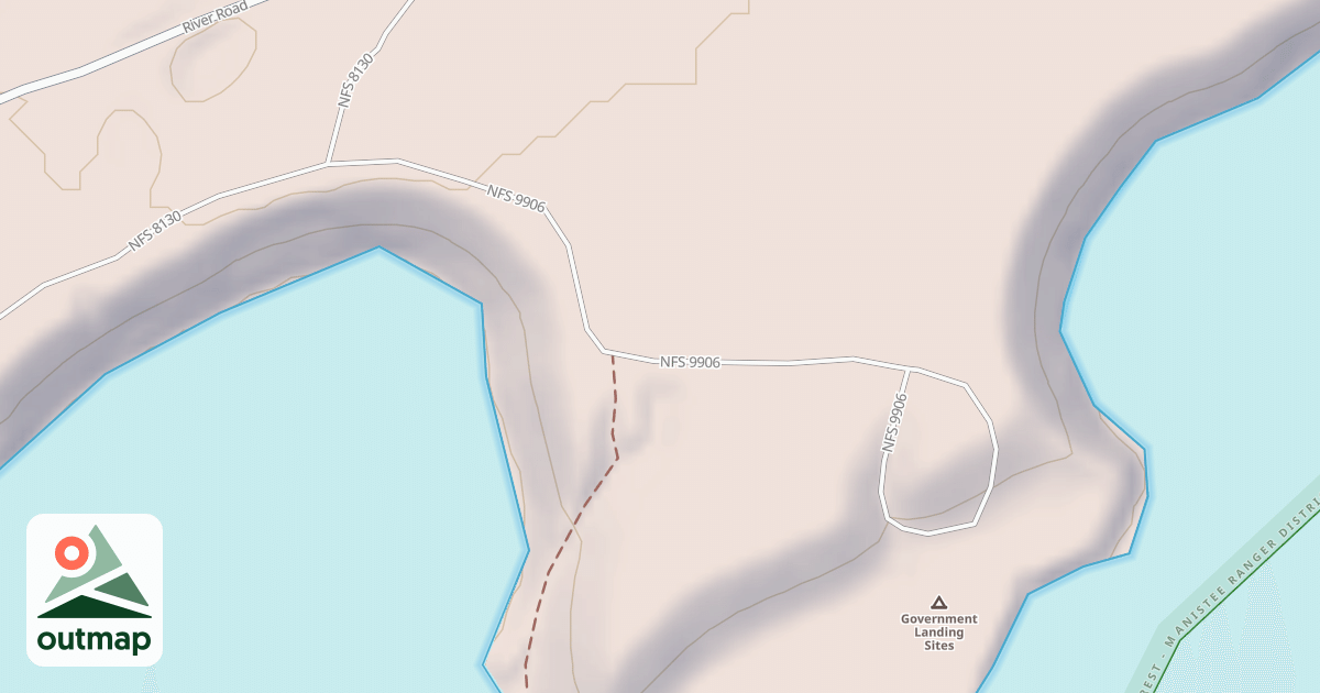 Map of GOVERNMENT LANDING CAMPSITE