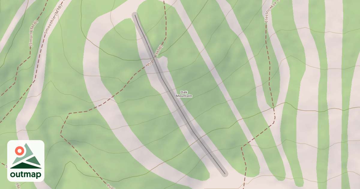 Map of Oak Mountain Run
