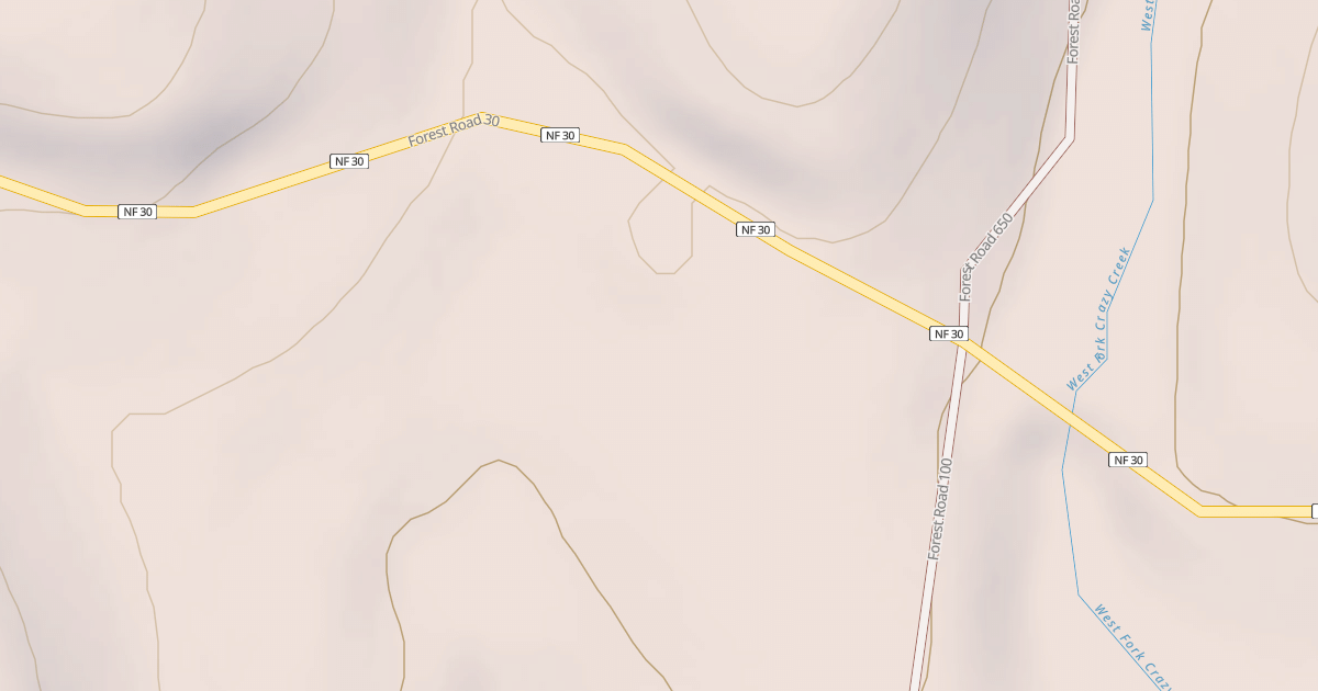 Map preview of USFS Motor Vehicle Use Map Roads {74BB7433-A1FA-4663-A9F8-88A5B23968AB}