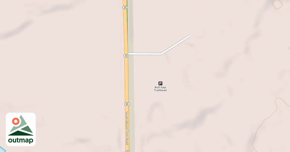 Map of M-33 BULL GAP TRAILHEAD