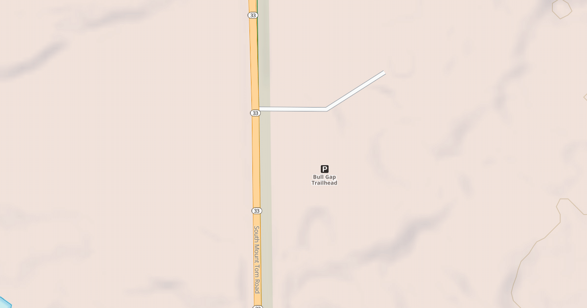Map preview of M-33 BULL GAP TRAILHEAD