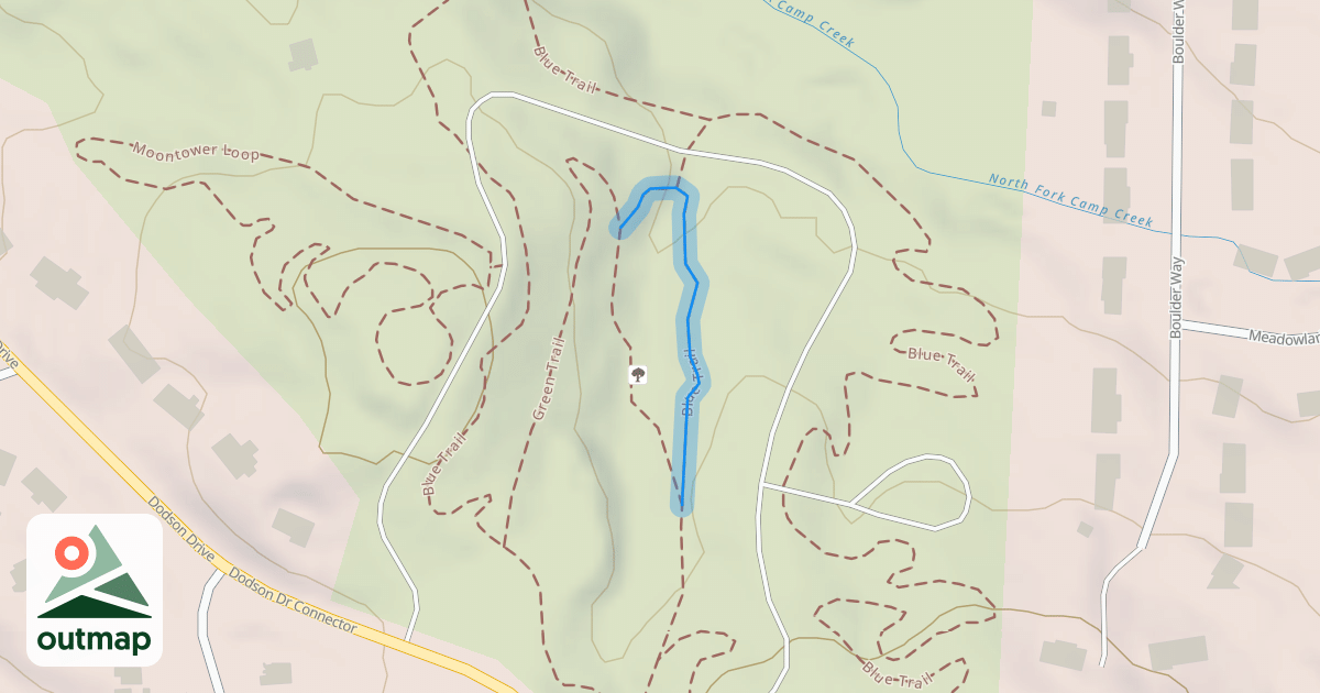 Map of Blue Trail