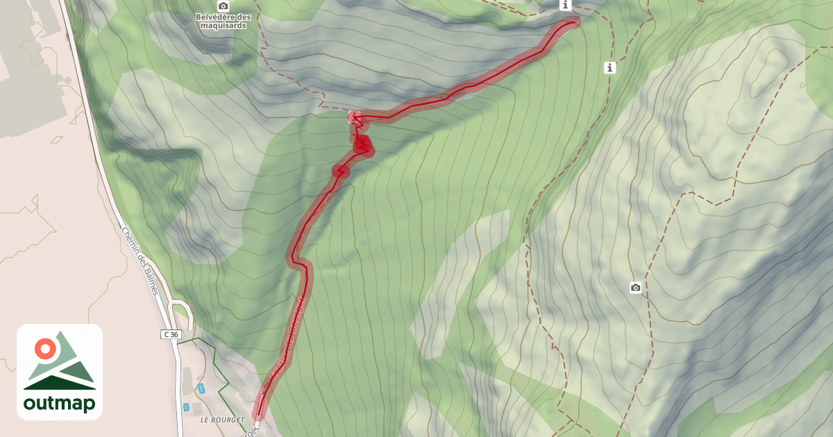 Map of Sentier du Bourget
