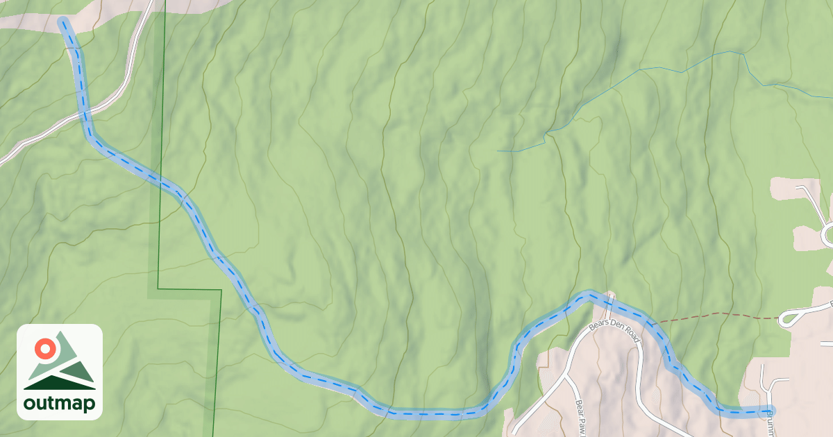 Map of Bears Crossing Ski Home Trail