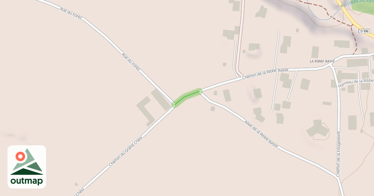 Map of Chemin de la Ribbe Basse