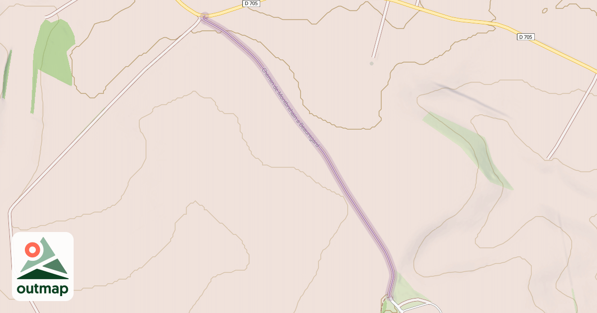 Map of Chemin de Montbrehain à Beauregard