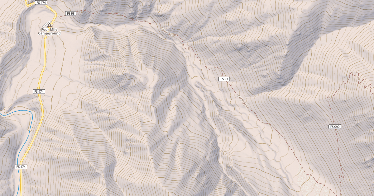 Map preview of Four Mile/Goat Creek (Sfsr)