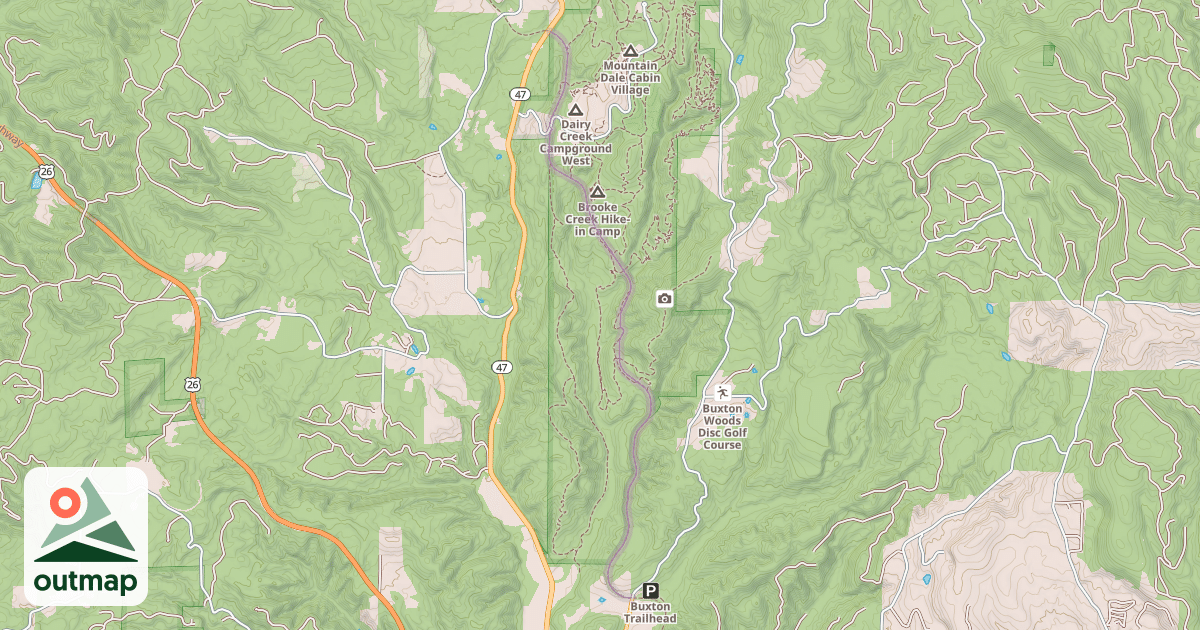 Map of Banks-Vernonia State Trail