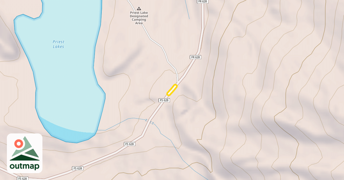 Map of Priest Lake Road