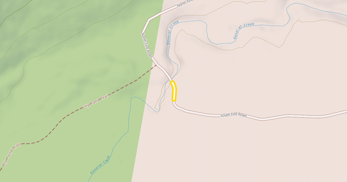 Map preview of South Fire Road