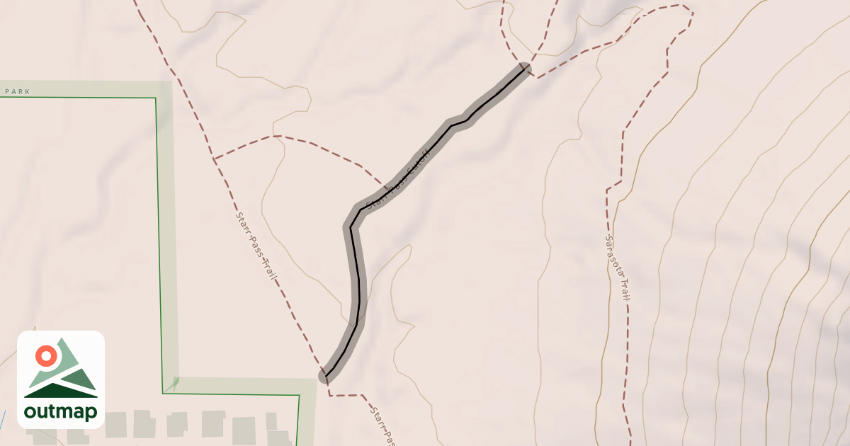 Map of Starr Pass Cutoff