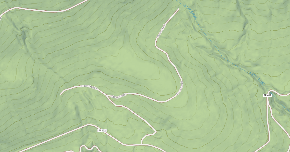 Map preview of CURVE CREEK