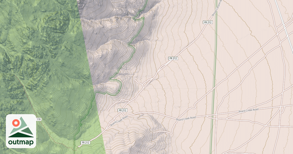 Map of BROAD CANYON