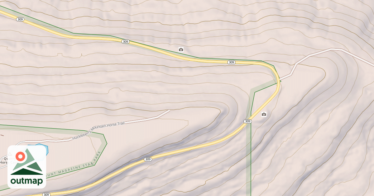 Map of Huckleberry Mtn Horse Trail