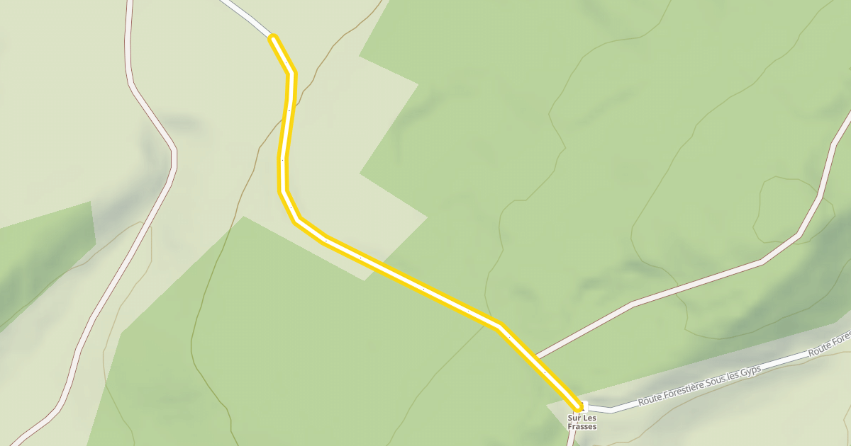 Map preview of Route Forestière Sous les Gyps
