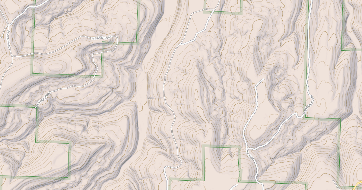 Map preview of USFS National Forest System Roads {8B40E22B-CCEB-4243-A13C-84A9F9D55C14}