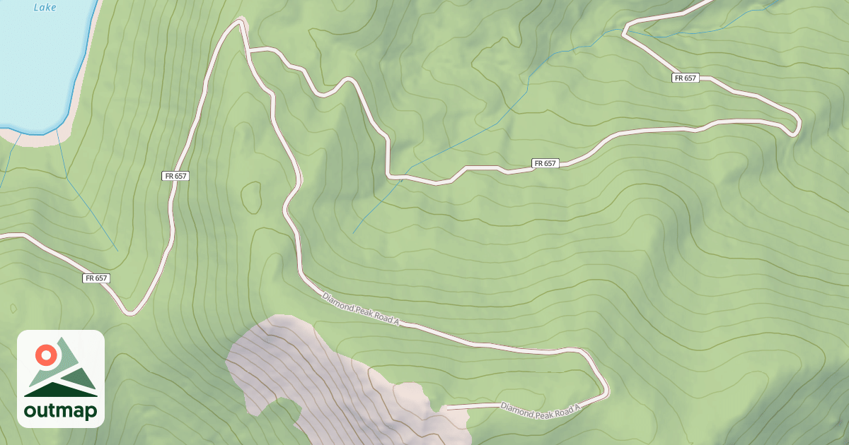 Map of DIAMOND PEAK A