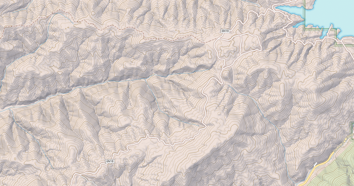 Map preview of DEL SUR RIDGE RD