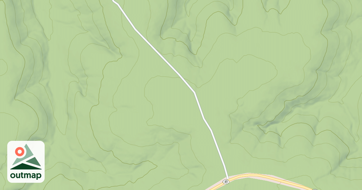 Map of POSSUM TROT RIDGE