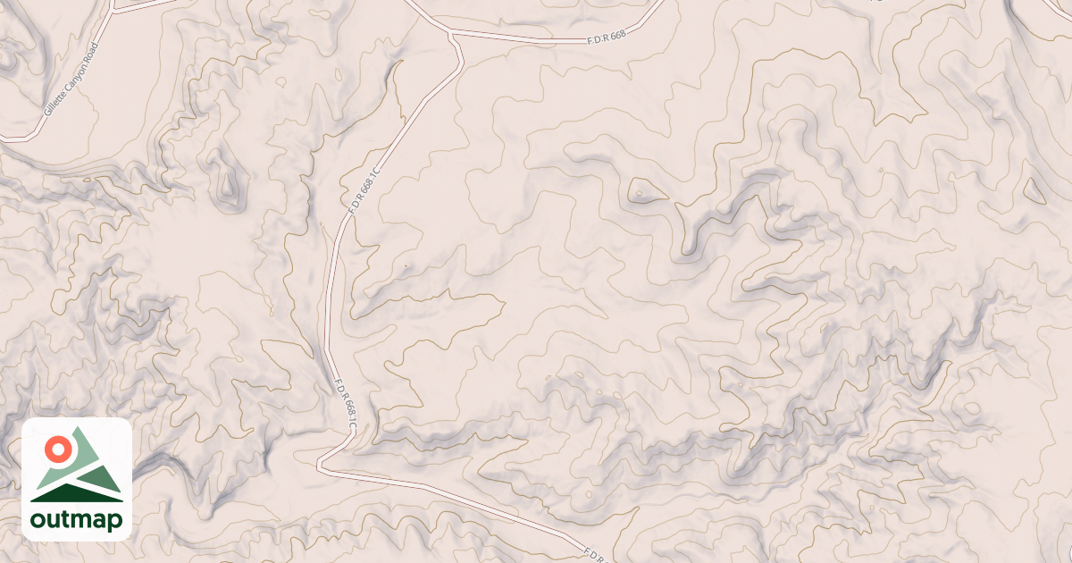 Map of HAY DRAW FORKS