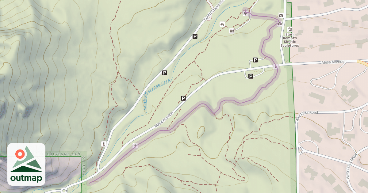 Map of South Canyon Trail